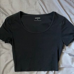 Basic black crop top